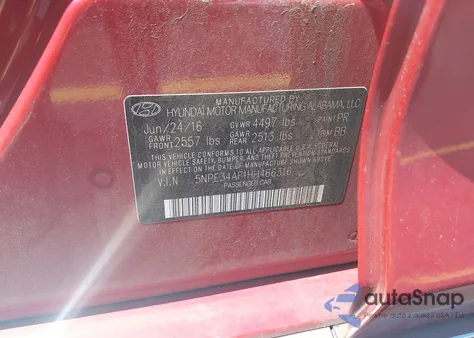 2017 Hyundai Sonata Sport from USA, damaged, VIN 5NPE34AF1HH466316